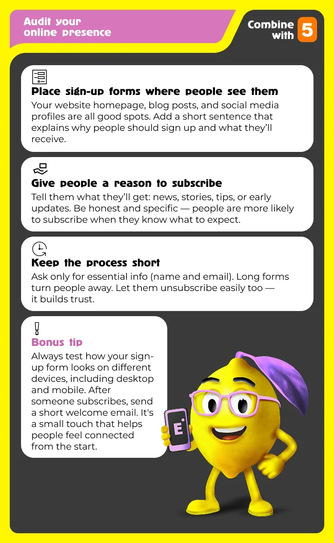 Newsletter Sign-Up Tips