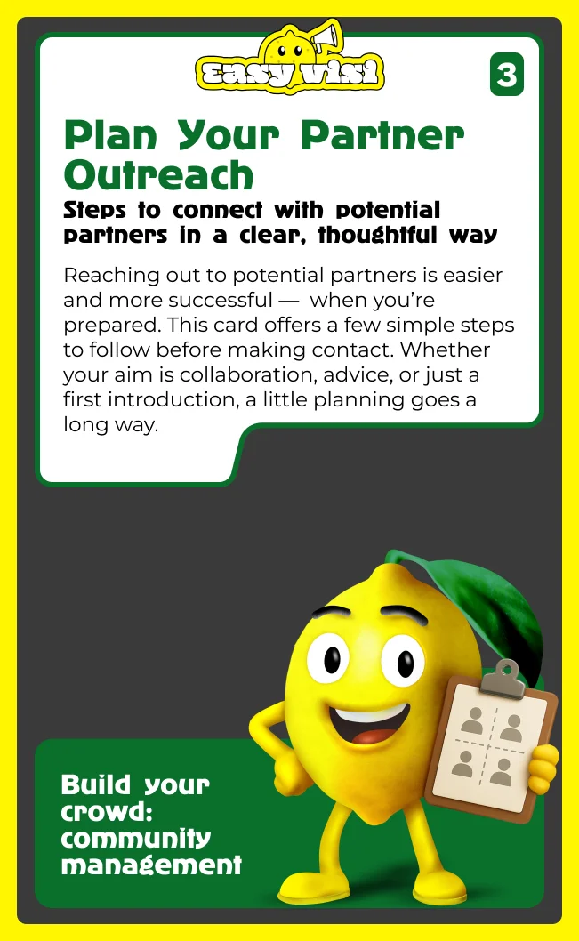 Steps to connect with potential partners in a clear, thoughtful way