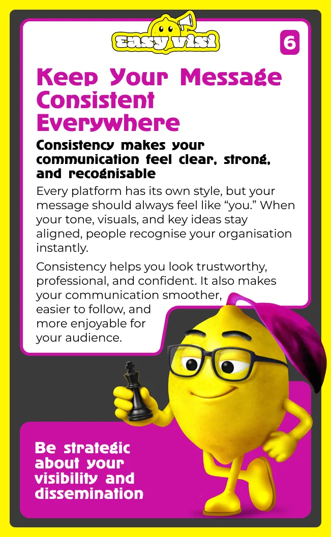 Keep your message consistent everywhere