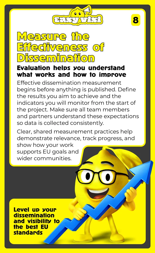 Measure the effectiveness of dissemination