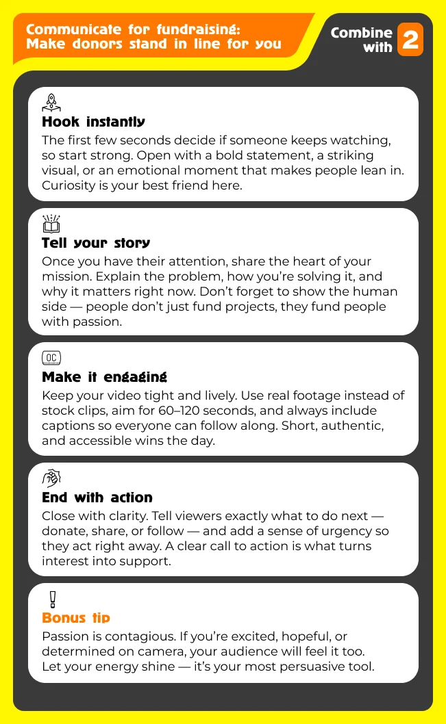 Lights, camera, fund! Craft a winning video