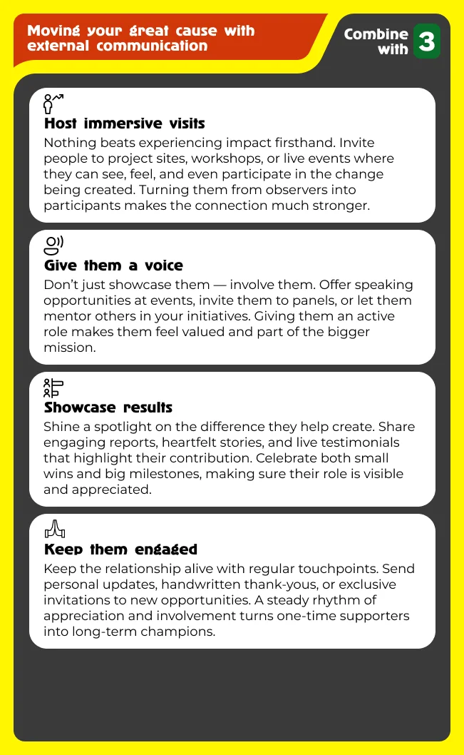 From supporters to advocates: engage decision-makers