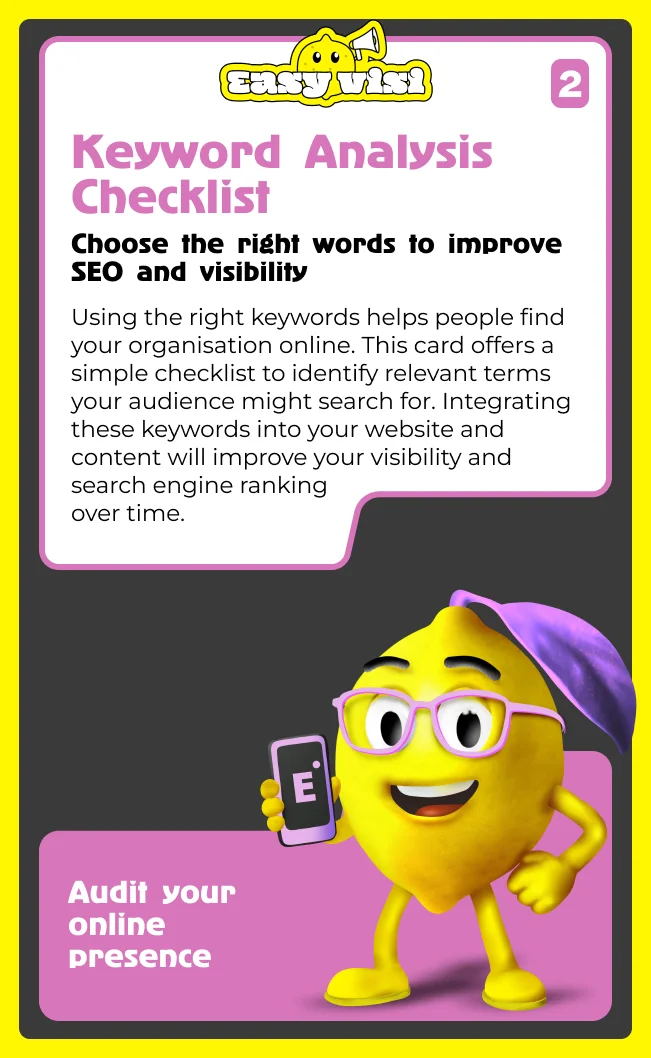 Keyword Analysis Checklist