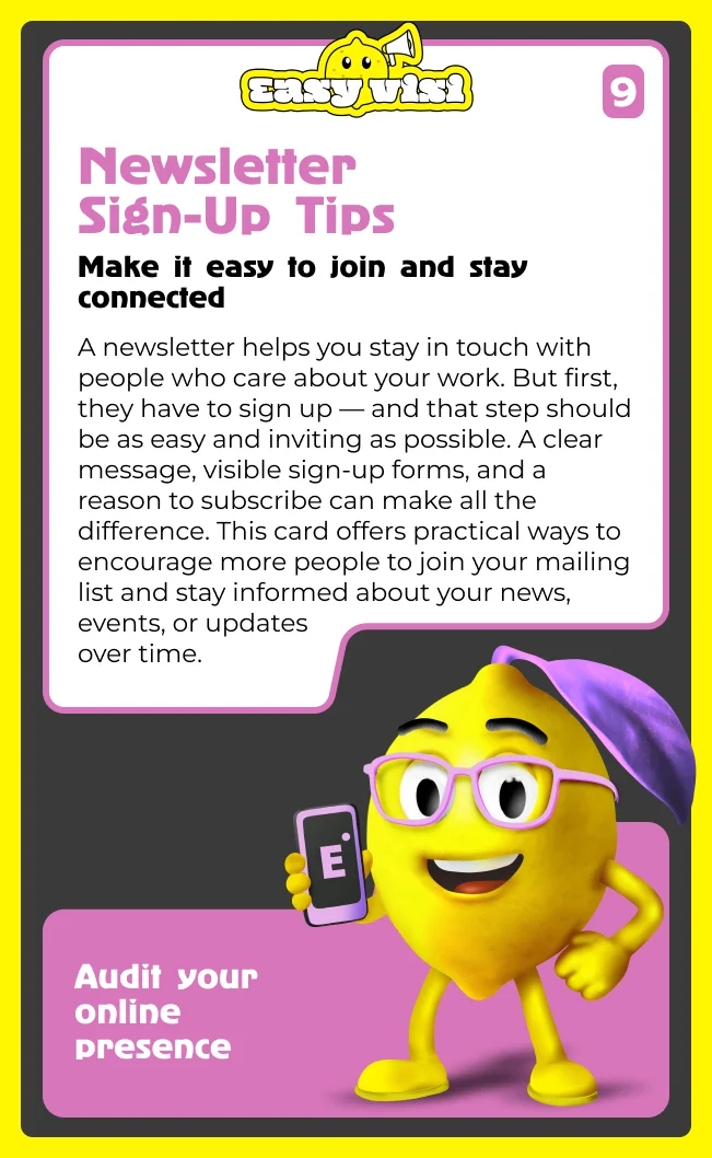 Newsletter Sign-Up Tips