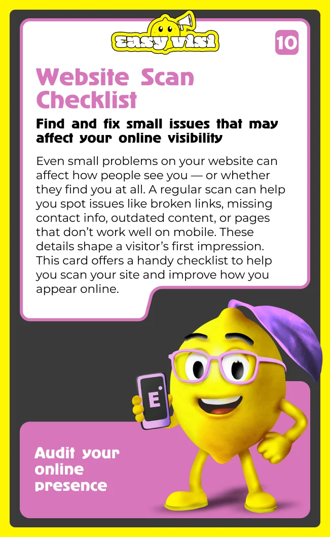 Website Scan Checklist