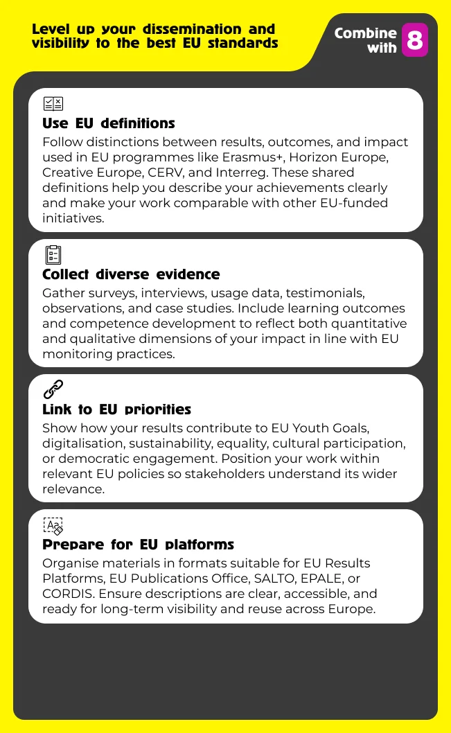 Identify your project’s results and impact