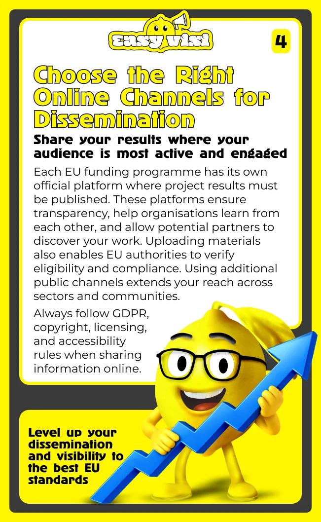 Choose the right online channels for dissemination