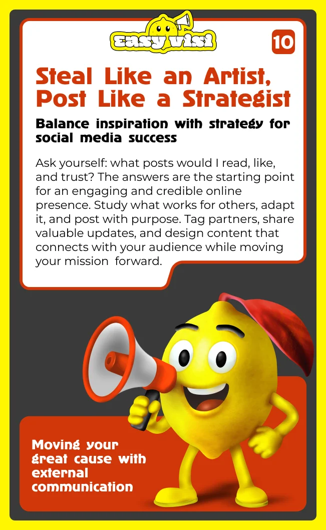 Steal like an artist, post like a strategist