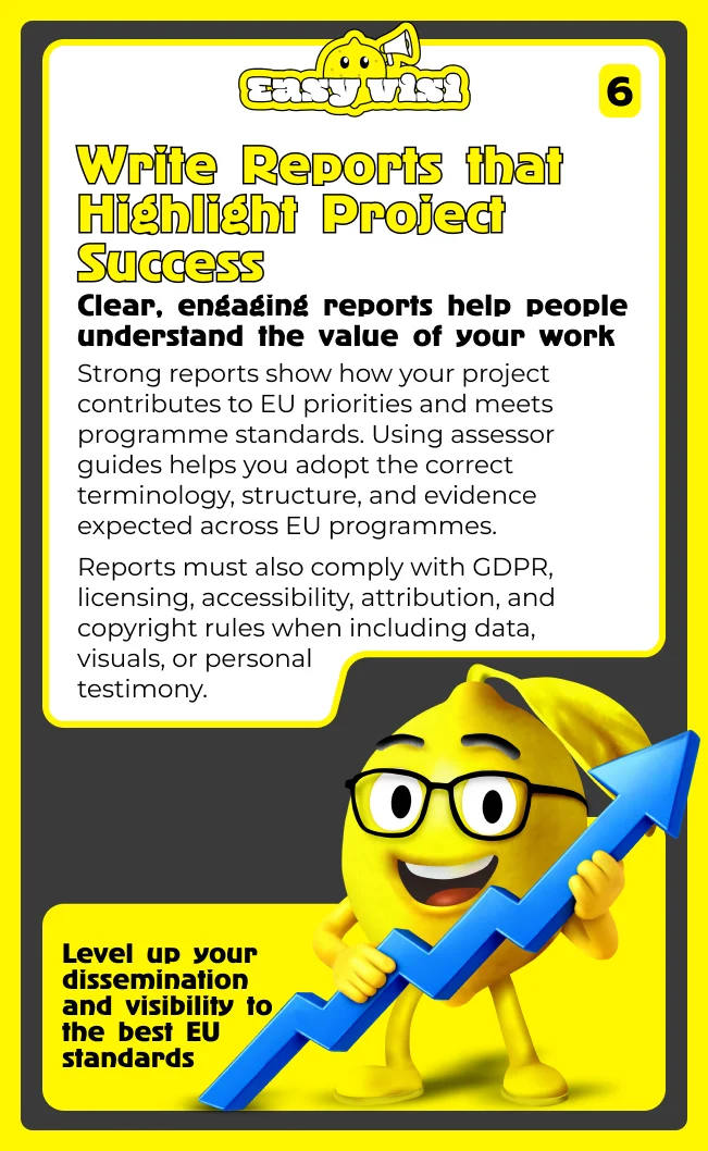 Write reports that highlight project success