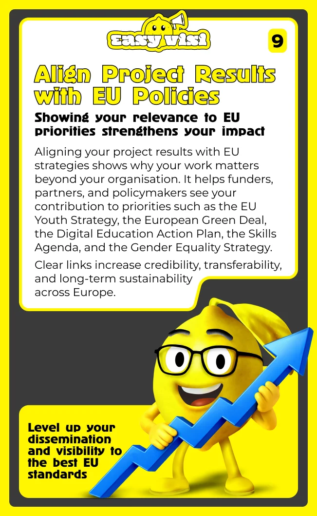 Align project results with EU policies
