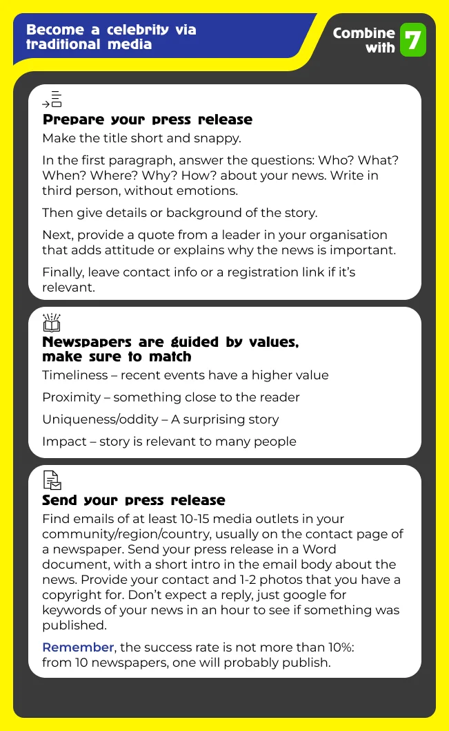 Make it to the news via your press release