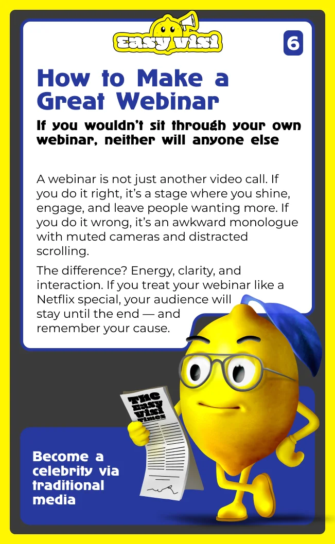 How to make a great webinar