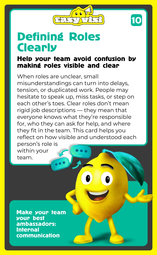 Defining Roles Clearly