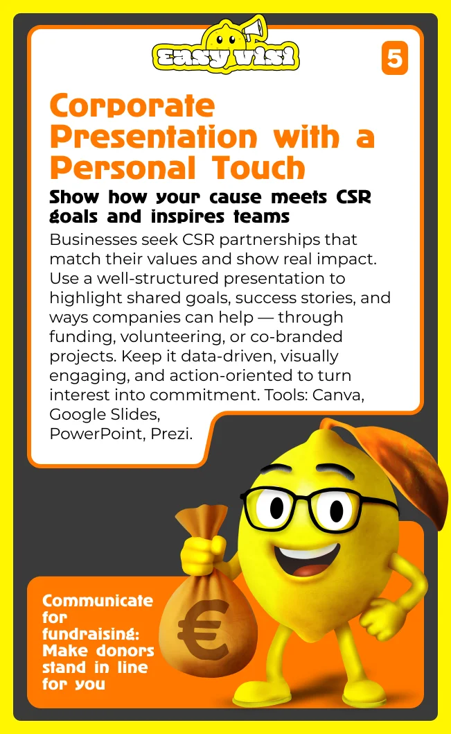 Corporate presentation with a personal touch