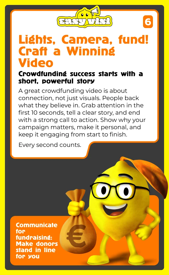 Lights, camera, fund! Craft a winning video